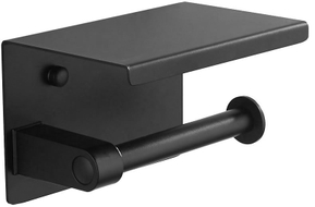 Mexen X paper holder with shelf, black - 701197-70
