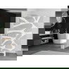Mexen Kioto L Walk-in Shower Wall 120 x 200 cm, White Pattern, Brushed Nickel - 800-120-103-97-97