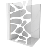 Mexen Kioto L Walk-in Shower Wall 90 x 200 cm, White Pattern, Brushed Nickel - 800-090-103-97-97