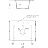 Mexen Milo granite kitchen sink single-bowl with Telma kitchen faucet, white - 6505-20-670200-00
