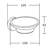 Mexen Tiber soap dish, black - 7050539-70