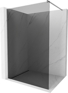 Mexen Kioto Walk-in Shower Wall 140 x 200 cm, graphite 8 mm, gun metal - 800-140-101-95-40