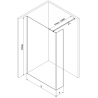 Mexen Kioto Walk-in shower wall 110 x 30 cm, transparent, brushed copper - 800-110-212-65-00-030