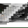 Mexen Kioto Walk-in Shower Panel 100 x 200 cm, Black Pattern 8 mm, Gun Metal - 800-100-101-95-77