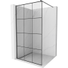 Mexen Kioto Walk-in Shower Panel 100 x 200 cm, Black Pattern 8 mm, Gun Metal - 800-100-101-95-77