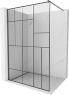 Mexen Kioto Walk-in Shower Wall 100 x 200 cm, Black Pattern 8 mm, Gun Metal - 800-100-101-95-78