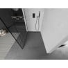 Mexen Kioto Walk-in Shower Wall 55 x 79 inches, Black Pattern 8 mm, Gun Metal - 800-140-101-95-78