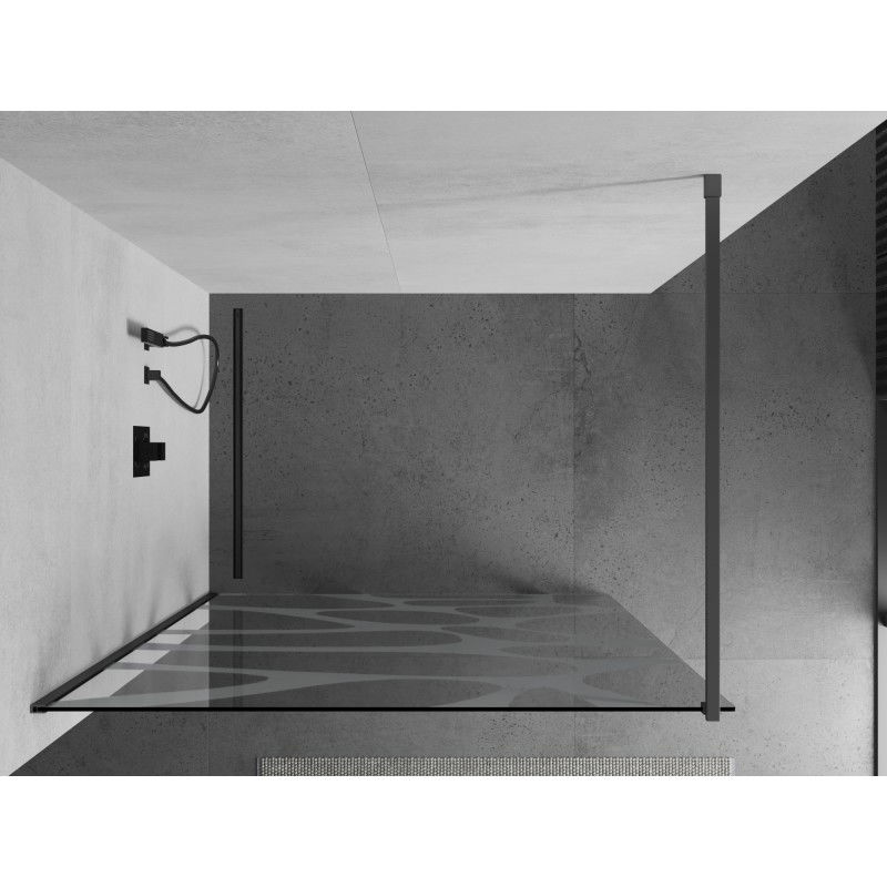 Mexen Kioto Walk-in Shower Screen 70 x 200 cm, White Wave 8 mm, Gun Metal - 800-070-101-95-97