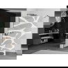 Mexen Kioto Walk-in Shower Screen 100 x 200 cm, White Pattern 8 mm, Gun Metal - 800-100-101-95-97