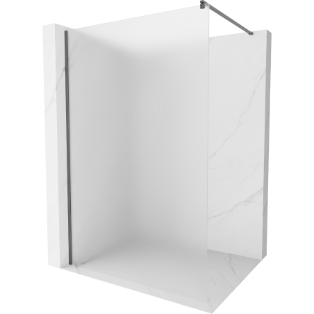 Mexen Kioto Walk-in Shower Wall 90 x 200 cm, Frosted 8 mm, Gun Gray Brushed - 800-090-101-66-30