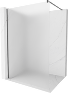 Mexen Kioto Walk-in Shower Wall 120 x 200 cm, Frosted 8 mm, Gun Gray Brushed - 800-120-101-66-30