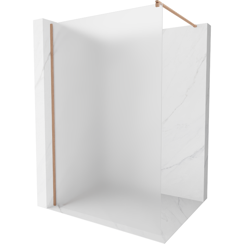 Mexen Kioto Walk-in Shower Wall 70 x 200 cm, Frosted 8 mm, Brushed Bronze - 800-070-101-65-30