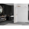 Mexen Kioto Walk-in Shower Wall 80 x 200 cm, Frosted 8 mm, Brushed Copper - 800-080-101-65-30