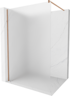 Mexen Kioto Walk-in Shower Wall 80 x 200 cm, Frosted 8 mm, Brushed Copper - 800-080-101-65-30