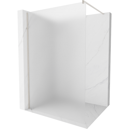 Mexen Kioto Walk-in Shower Wall 100 x 200 cm, Frosted 8 mm, Brushed Nickel - 800-100-101-97-30
