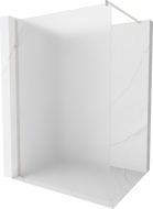 Mexen Kioto Walk-in Shower Wall 100 x 200 cm, Frosted 8 mm, Brushed Nickel - 800-100-101-97-30