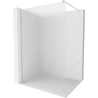 Mexen Kioto Walk-in Shower Wall 130 x 200 cm, Frosted 8 mm, Brushed Nickel - 800-130-101-97-30