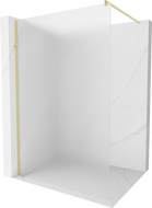 Mexen Kioto Walk-in Shower Panel 70 x 200 cm, Frost 8 mm, Brushed Gold - 800-070-101-55-30