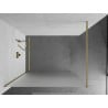 Mexen Kioto Walk-in Shower Screen 80 x 200 cm, Frosted 8 mm, Brushed Gold - 800-080-101-55-30