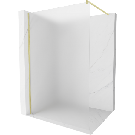 Mexen Kioto Walk-in Shower Screen 80 x 200 cm, Frosted 8 mm, Brushed Gold - 800-080-101-55-30
