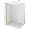 Mexen Kioto Walk-in Shower Screen 130 x 200 cm, Frosted 8 mm, Brushed Gold - 800-130-101-55-30