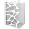Mexen Kioto L Walk-in Shower Screen 80 x 200 cm, White Pattern, Gun Metal - 800-080-103-95-97