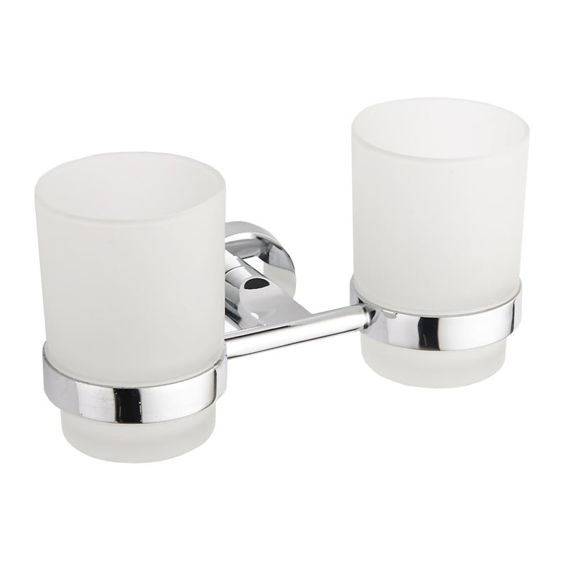 Mexen Tiber double toothbrush holder, chrome - 7050552-00