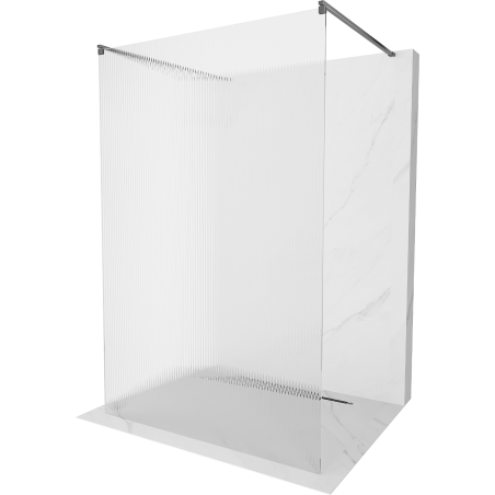 Mexen Kioto freestanding shower wall 110 x 200 cm, 8 mm thickness, gun metal - 800-110-002-95-09