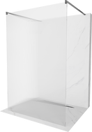 Mexen Kioto freestanding shower wall 110 x 200 cm, striped 8 mm, gun metal - 800-110-002-95-09