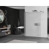 Mexen Kioto freestanding shower wall 140 x 200 cm, stripes 8 mm, gun metal - 800-140-002-95-09