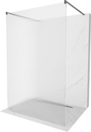 Mexen Kioto freestanding shower wall 110 x 200 cm, stripe 8 mm, brushed gun gray - 800-110-002-66-09