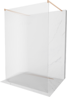 Mexen Kioto freestanding shower wall 120 x 200 cm, stripes 8 mm, brushed copper - 800-120-002-65-09