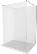 Mexen Kioto free-standing shower wall 130 x 200 cm, stripes 8 mm, brushed nickel - 800-130-002-97-09