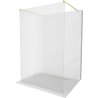 Mexen Kioto freestanding shower wall 140 x 200 cm, striped 8 mm, gold brushed - 800-140-002-55-09