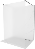 Mexen Kioto freestanding shower screen 120 x 200 cm, frost 8 mm, gun metal - 800-120-002-95-30
