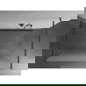 Mexen Kioto Free-standing Shower Wall 130 x 200 cm, Frosted 8 mm, Gun Metal - 800-130-002-95-30
