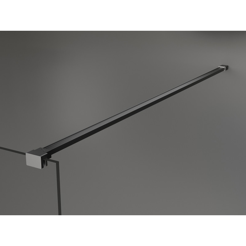 Mexen Kioto freestanding shower wall 110 x 200 cm, transparent/frosted 8 mm, gun metal - 800-110-002-95-35