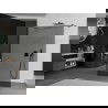 Mexen Kioto freestanding shower panel 130 x 200 cm, graphite 8 mm, gun metal - 800-130-002-95-40