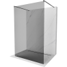 Mexen Kioto freestanding shower wall 140 x 200 cm, graphite 8 mm, gun metal - 800-140-002-95-40