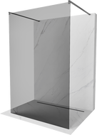 Mexen Kioto freestanding shower wall 140 x 200 cm, graphite 8 mm, gun metal - 800-140-002-95-40