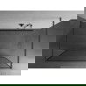 Mexen Kioto freestanding shower wall 100 x 200 cm, black pattern 8 mm, gun metal - 800-100-002-95-70
