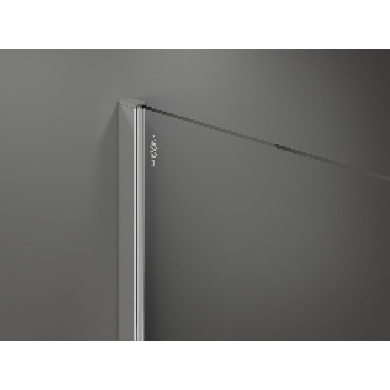 Mexen Kioto Walk-in Shower Wall 90 x 200 cm, Stripes 8 mm, Chrome - 800-090-101-01-09