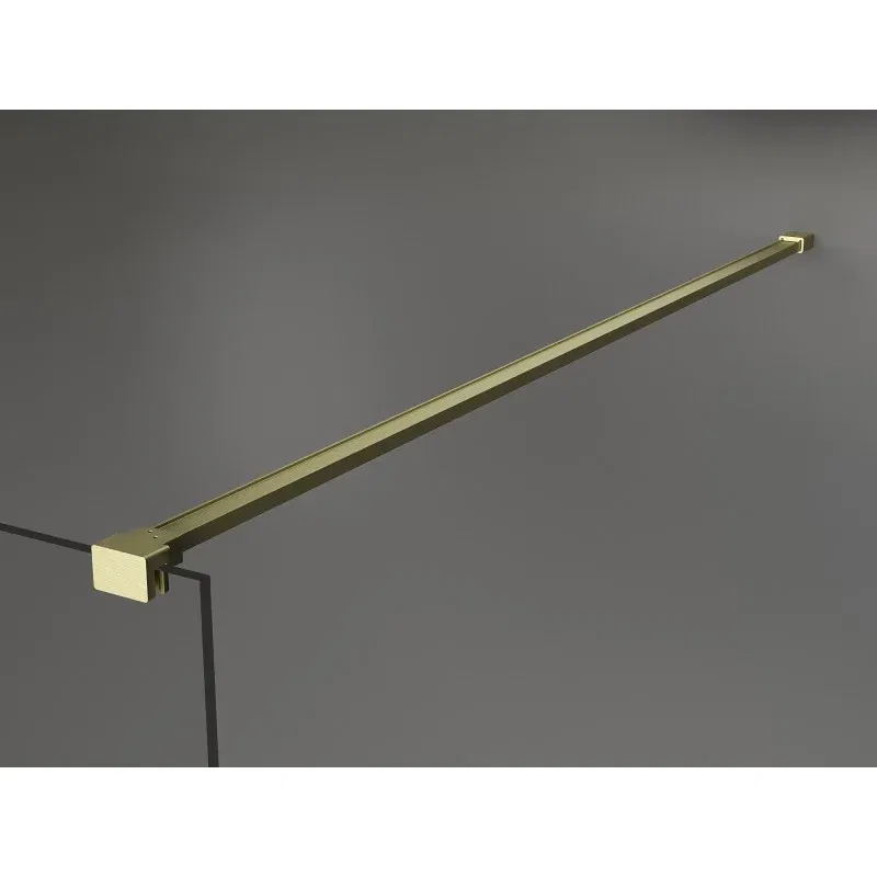 Mexen Kioto Walk-in Shower Screen 70 x 200 cm, Stripes 8 mm, Brushed Gold - 800-070-101-55-09