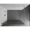 Mexen Kioto Walk-in Shower Screen 130 x 200 cm, Stripes 8 mm, Brushed Gold - 800-130-101-55-09
