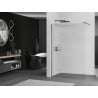Mexen Kioto Walk-in Shower Wall 100 x 200 cm, 8 mm Stripes, Brushed Gun Gray - 800-100-101-66-09