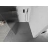 Mexen Kioto shower wall Walk-in 100 x 200 cm, stripes 8 mm, gun metal - 800-100-101-95-09