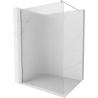 Mexen Kioto Walk-in Shower Panel 100 x 200 cm, 8 mm Tempered Glass, Brushed Nickel - 800-100-101-97-09