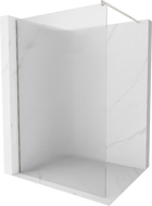 Mexen Kioto Walk-in Shower Panel 100 x 200 cm, 8 mm Tempered Glass, Brushed Nickel - 800-100-101-97-09