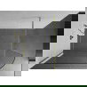 Mexen Kioto Curved Shower Wall Walk-in 130 x 200 cm, Transparent 8 mm, Brushed Gold - 800-130-101-55-06