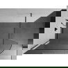 Mexen Kioto Curved Walk-in Shower Wall 110 x 200 cm, Transparent 8 mm, Gun Gray Brushed - 800-110-101-66-06